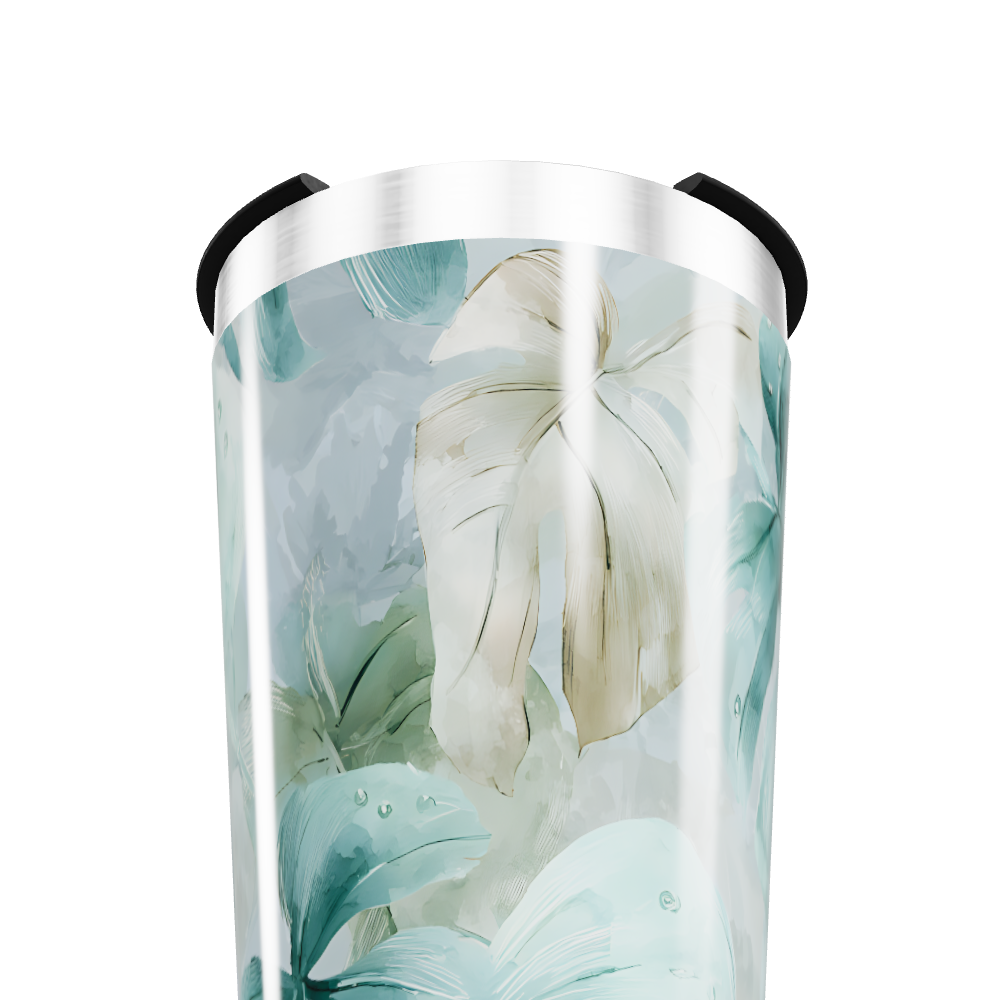 Copo Térmico - Folhagem Tropical Aço Inox