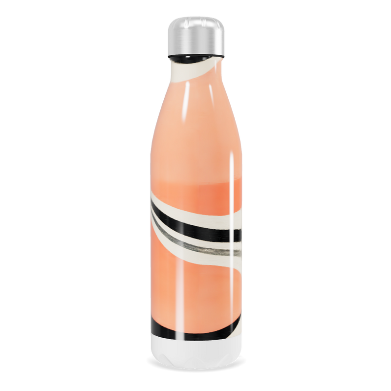 Garrafa Inox - Estampa Laranja e Preta