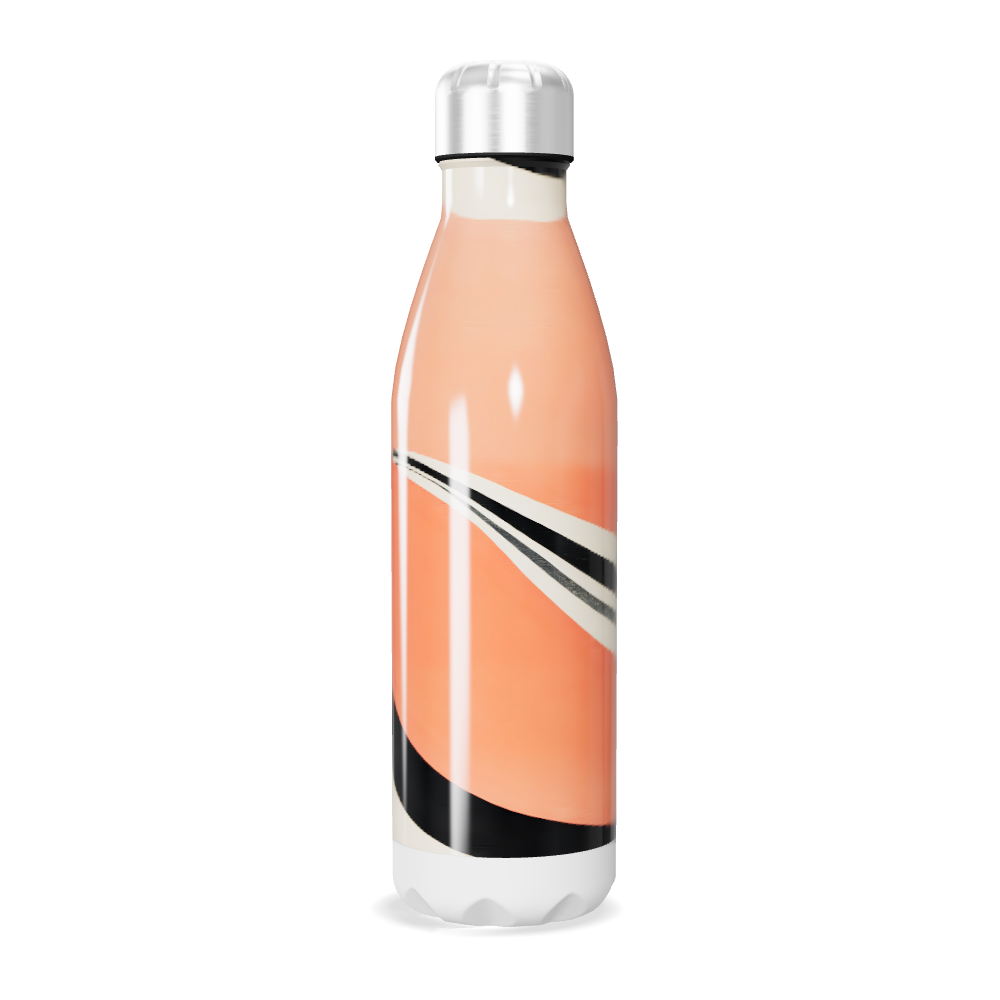 Garrafa Inox - Estampa Laranja e Preta