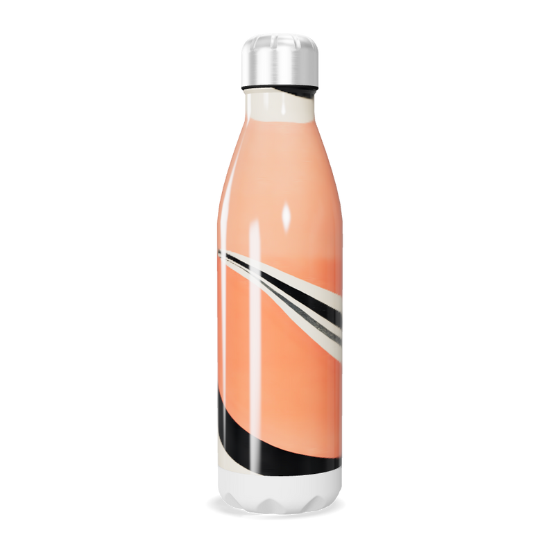 Garrafa Inox - Estampa Laranja e Preta