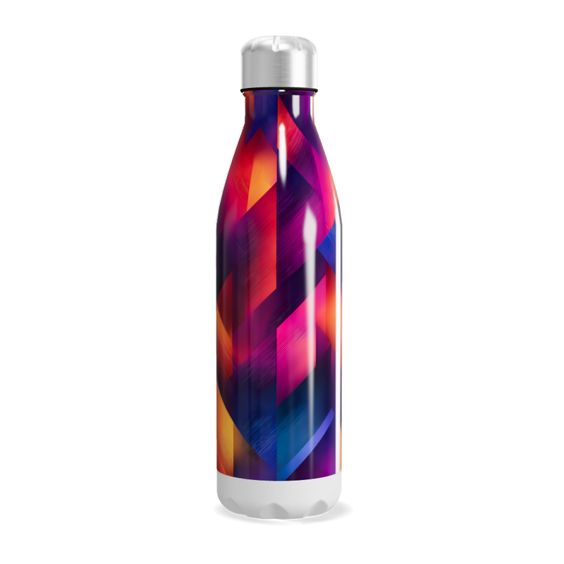 Garrafa Inox - Colorida com Estampa Geométrica