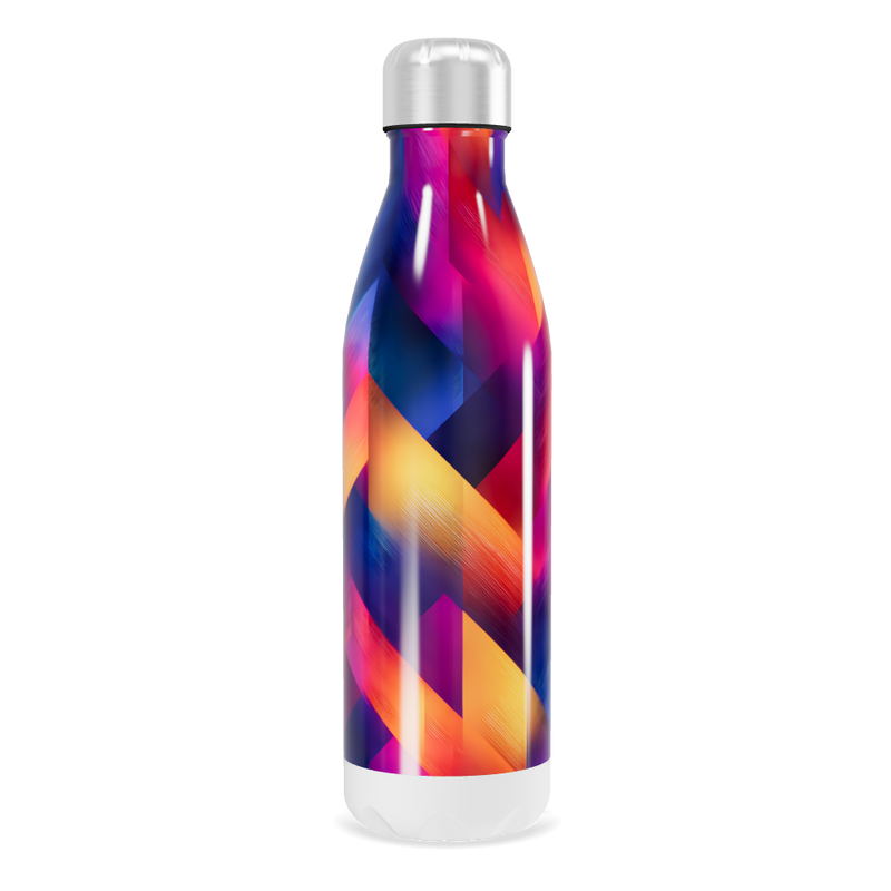 Garrafa Inox - Colorida com Estampa Geométrica