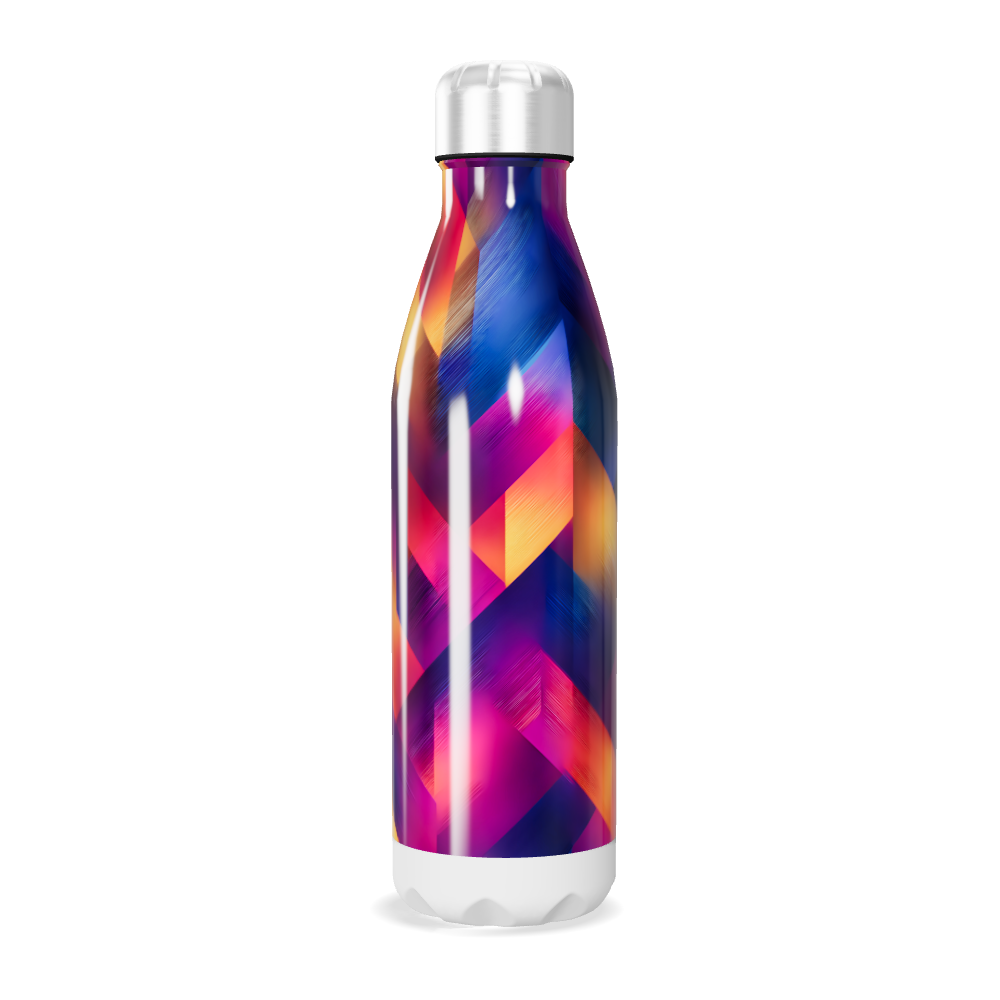 Garrafa Inox - Colorida com Estampa Geométrica