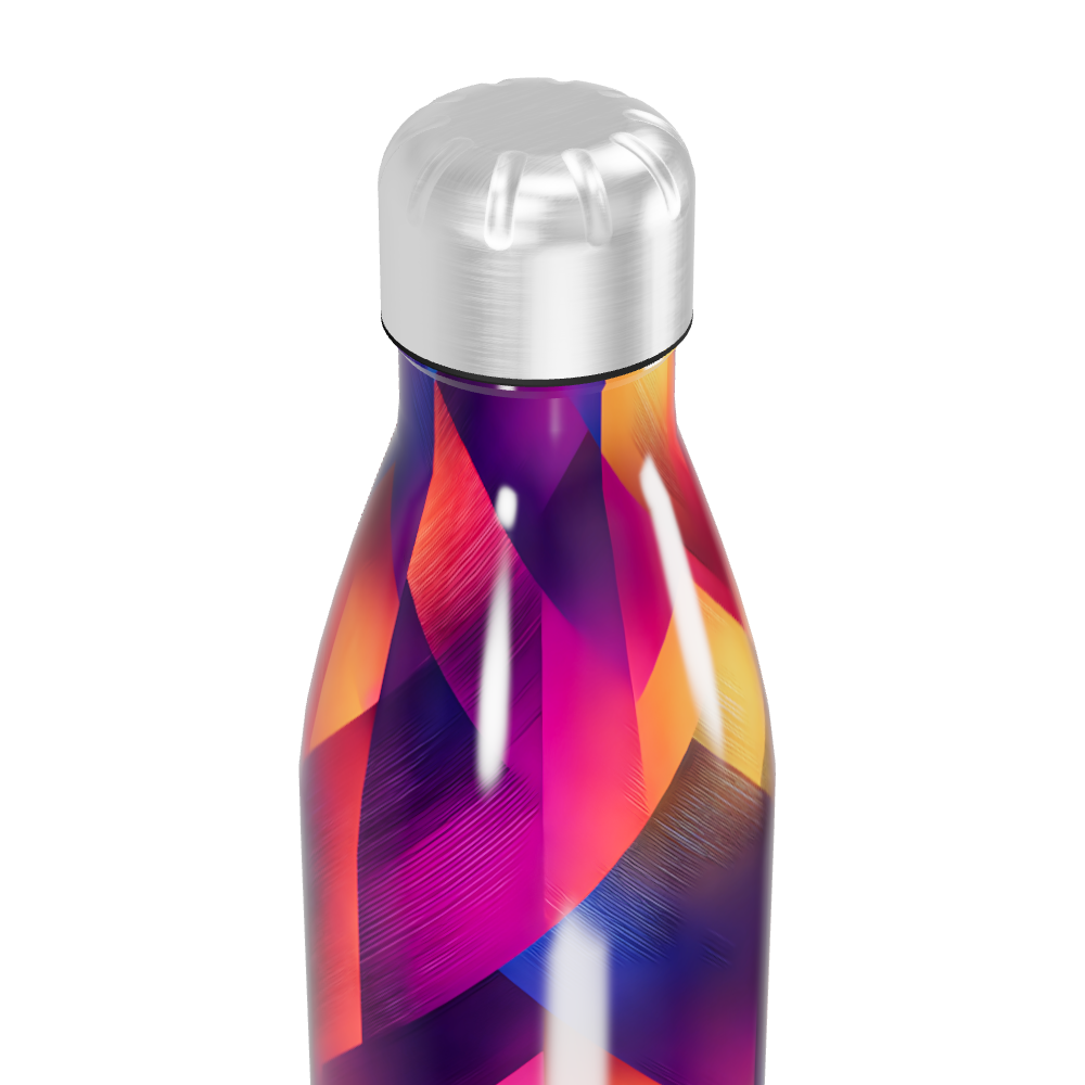 Garrafa Inox - Colorida com Estampa Geométrica