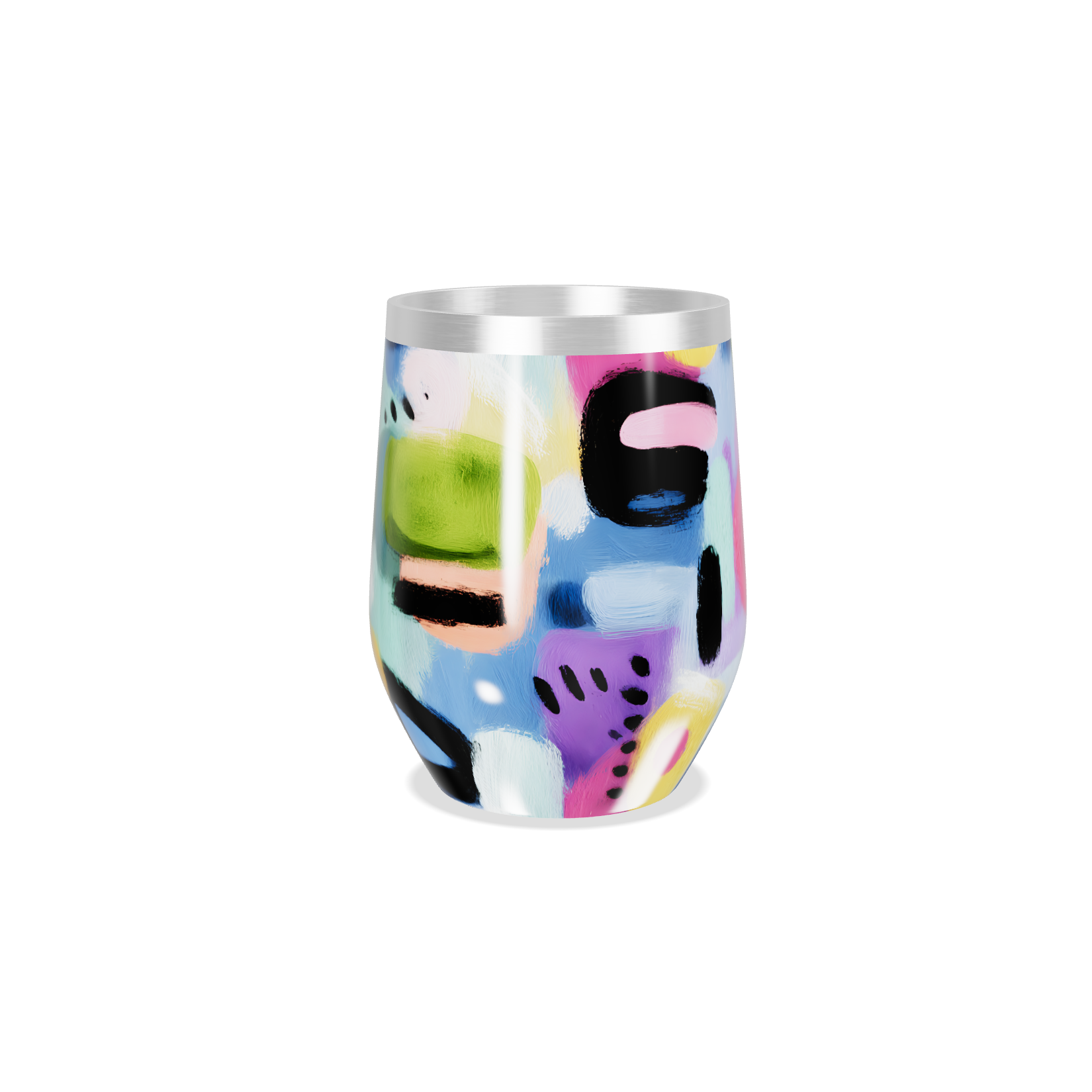 Copo Térmico Slim - Estampa Abstrata Colorida