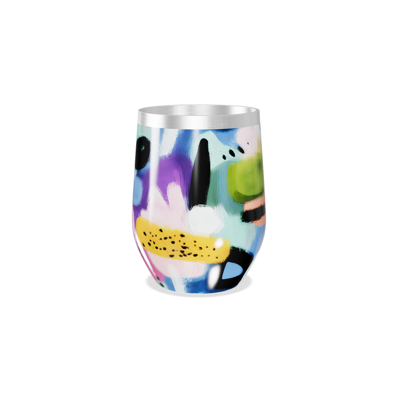 Copo Térmico Slim - Estampa Abstrata Colorida