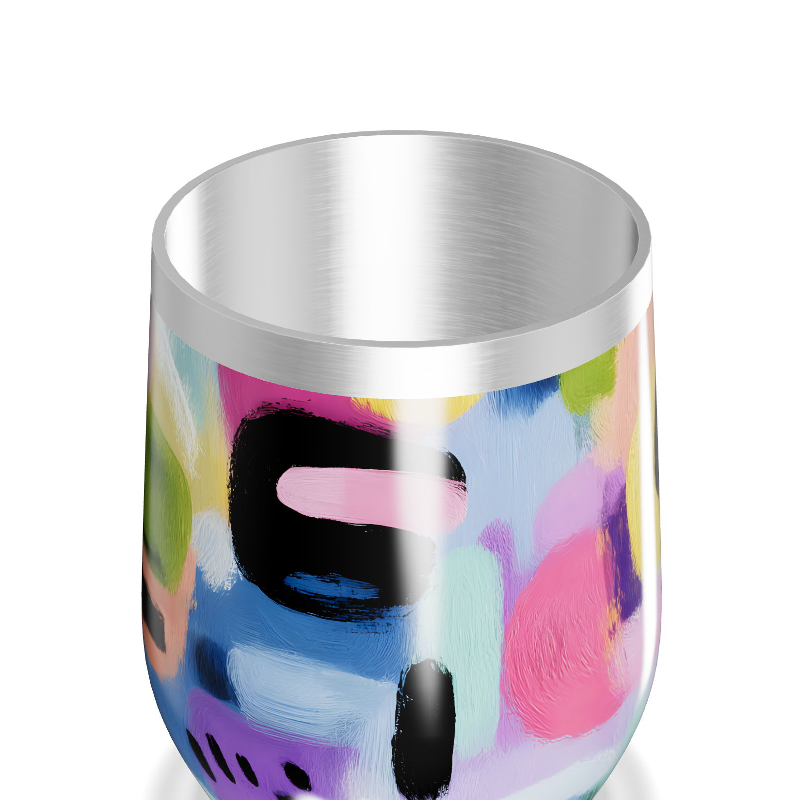 Copo Térmico Slim - Estampa Abstrata Colorida