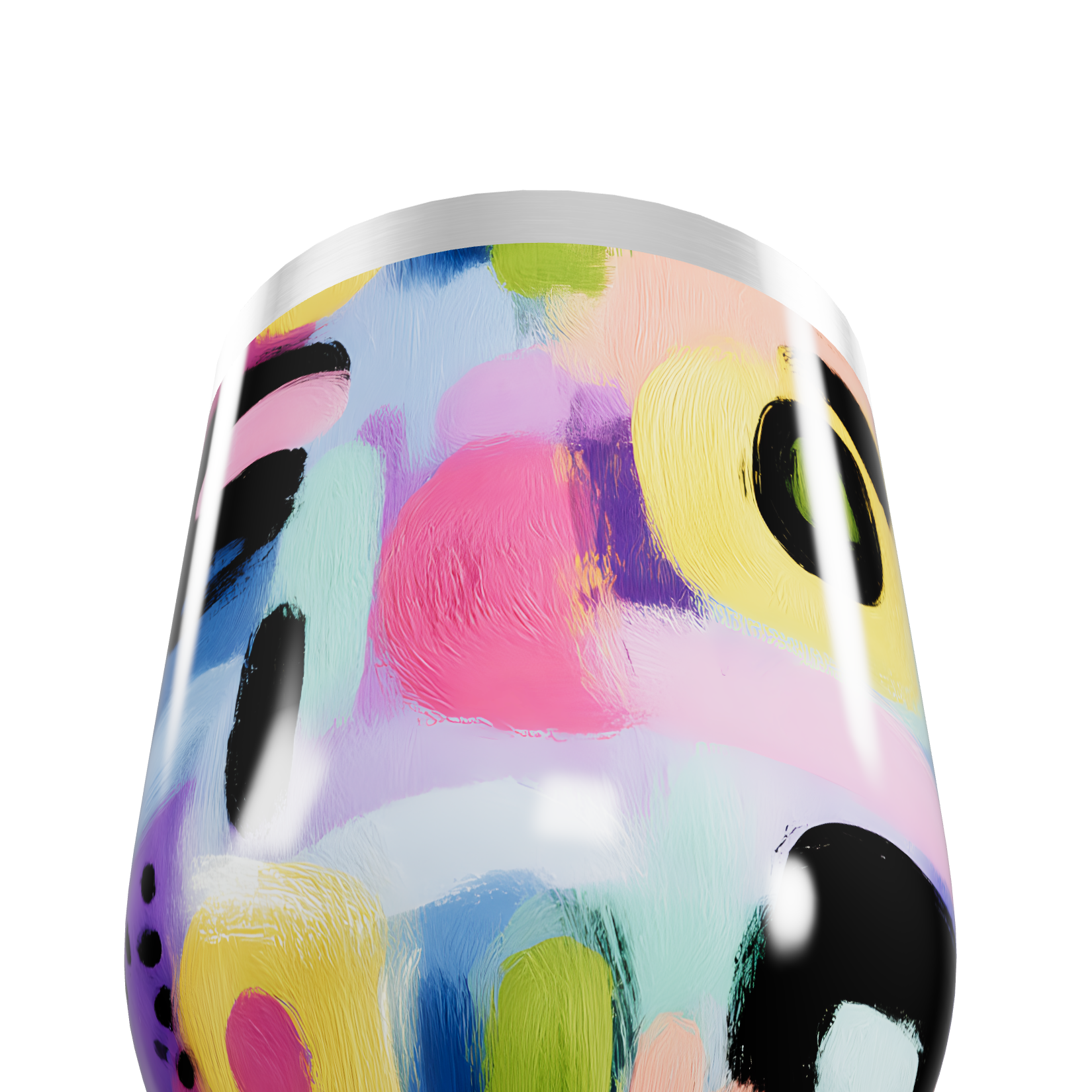 Copo Térmico Slim - Estampa Abstrata Colorida