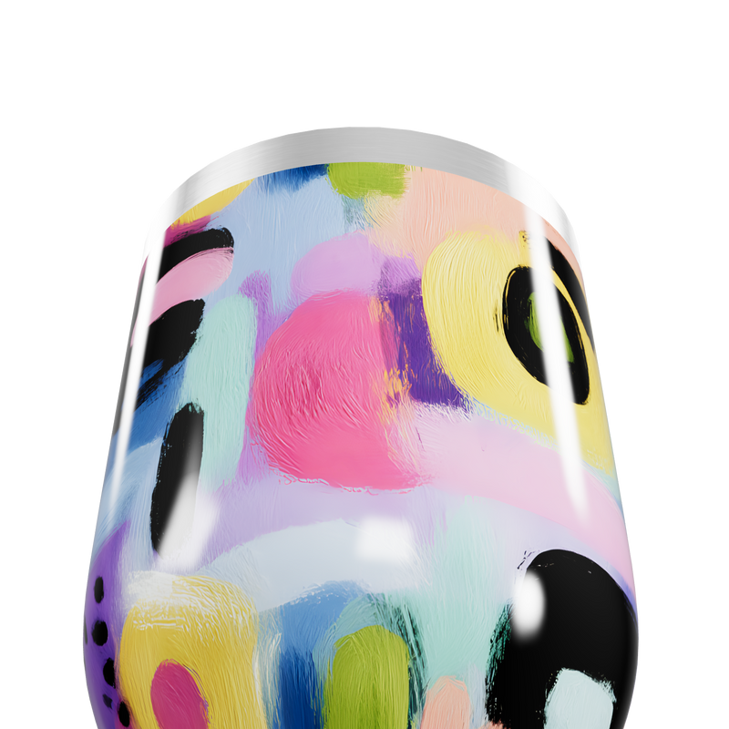 Copo Térmico Slim - Estampa Abstrata Colorida