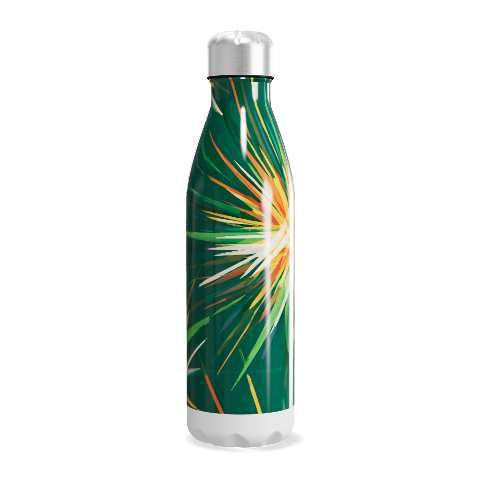 Garrafa Inox - Estampa Tropical Verde