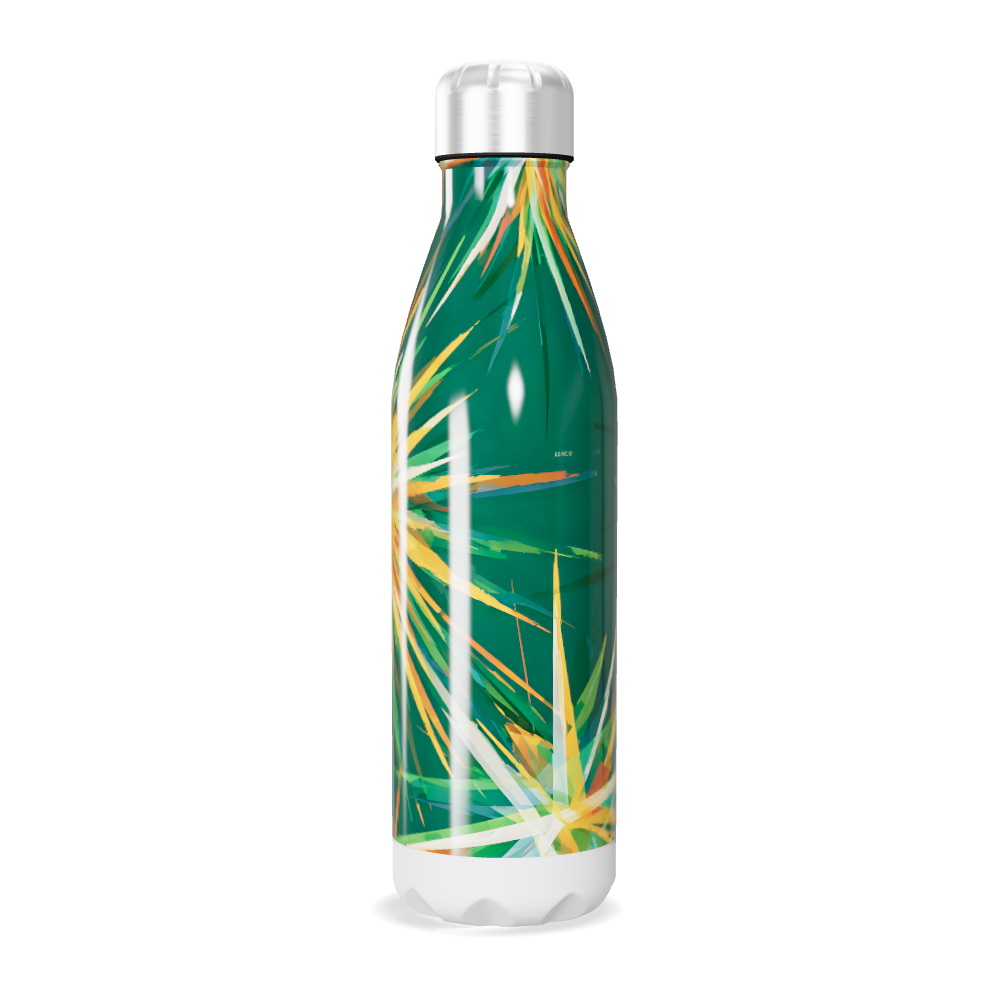 Garrafa Inox - Estampa Tropical Verde