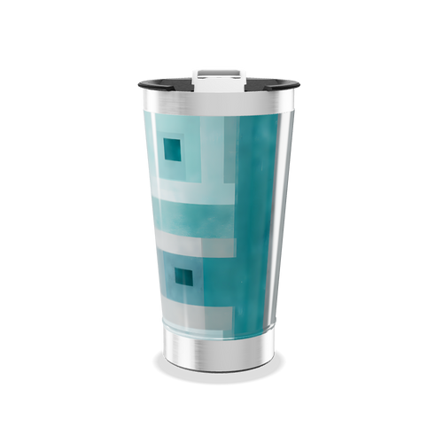 Copo Térmico - Azul com Geometria