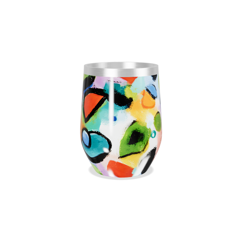 Copo Térmico Slim - Estampa Colorida Abstrata