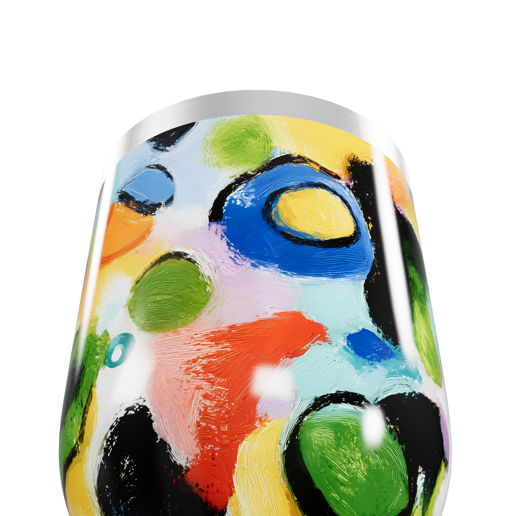 Copo Térmico Slim - Estampa Colorida Abstrata