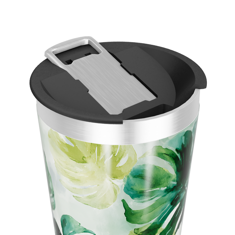 Copo Térmico - Folhagem Verde Inox