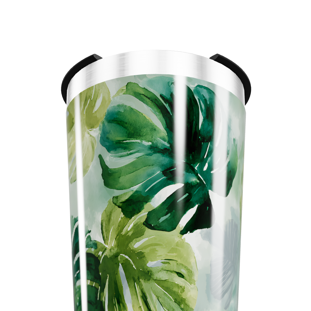 Copo Térmico - Folhagem Verde Inox