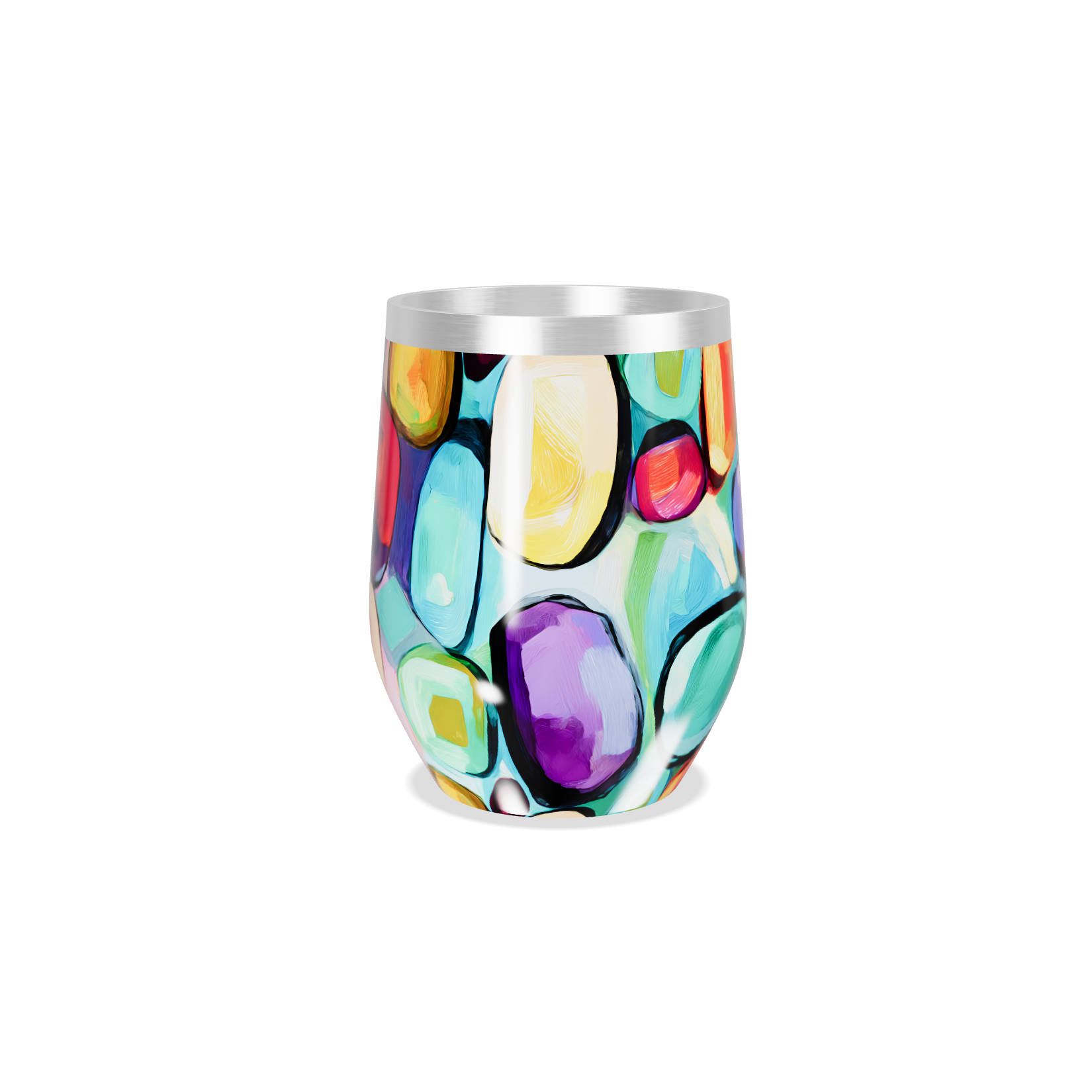 Copo Térmico Slim - Estampa Colorida Abstrata