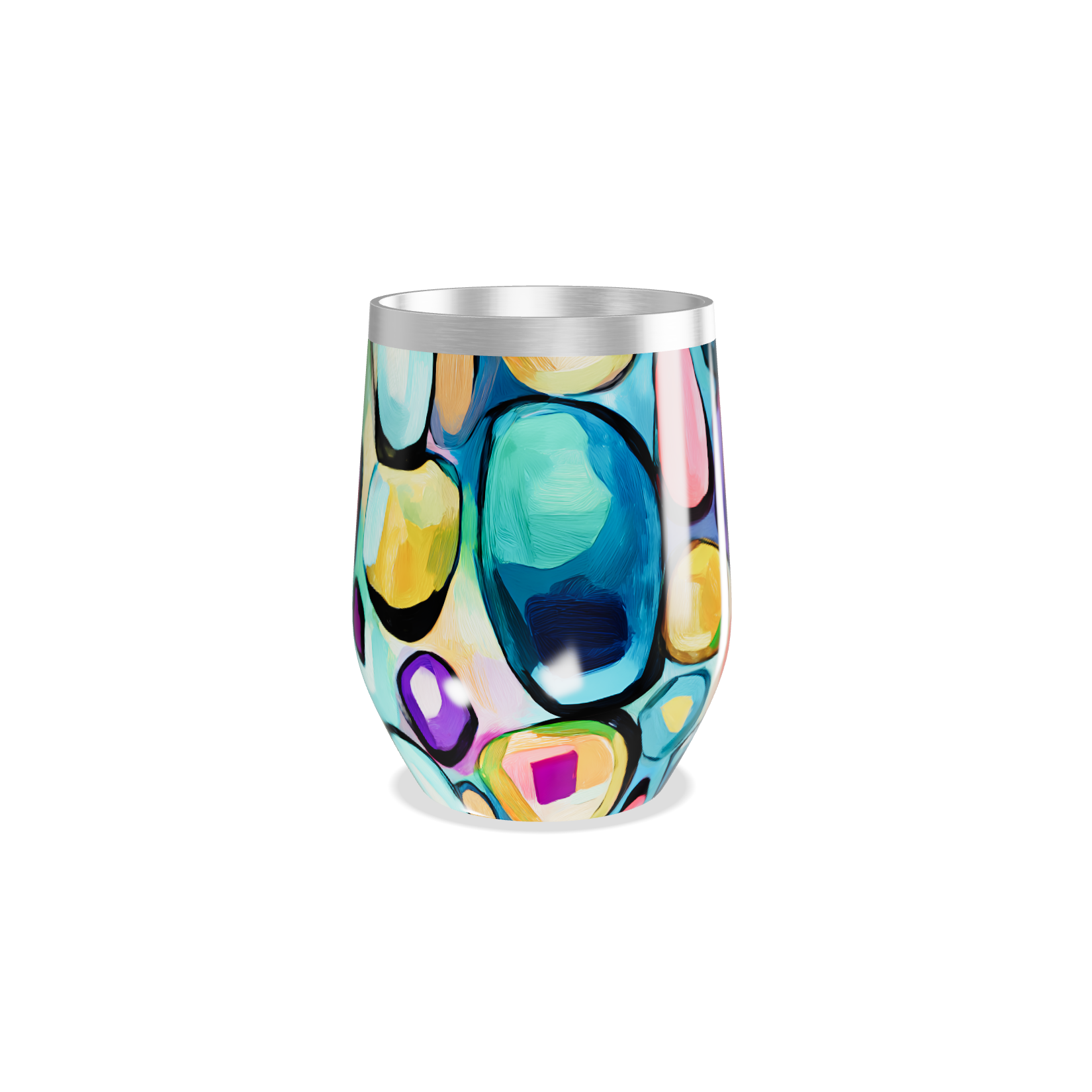 Copo Térmico Slim - Estampa Colorida Abstrata