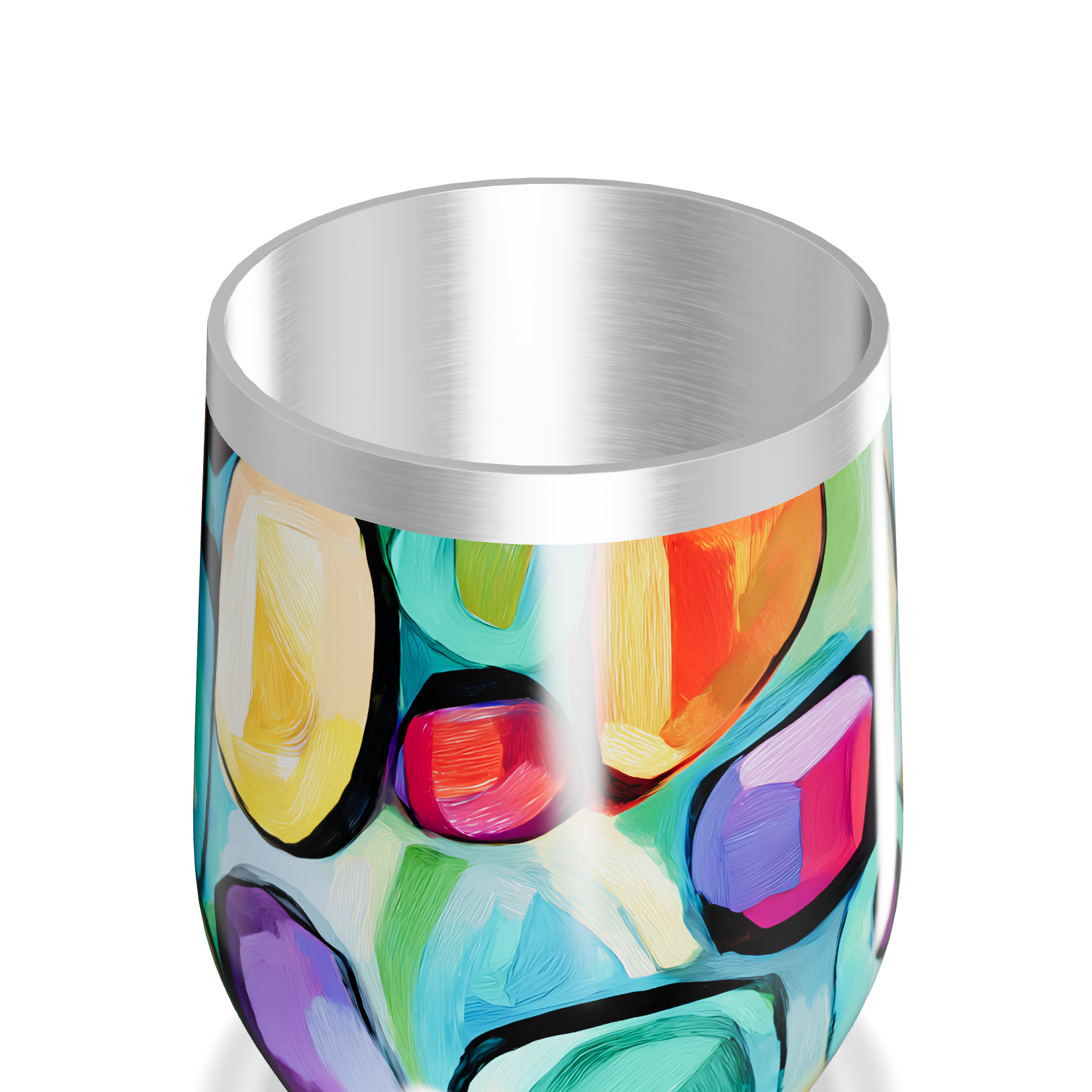 Copo Térmico Slim - Estampa Colorida Abstrata