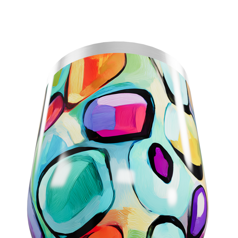 Copo Térmico Slim - Estampa Colorida Abstrata