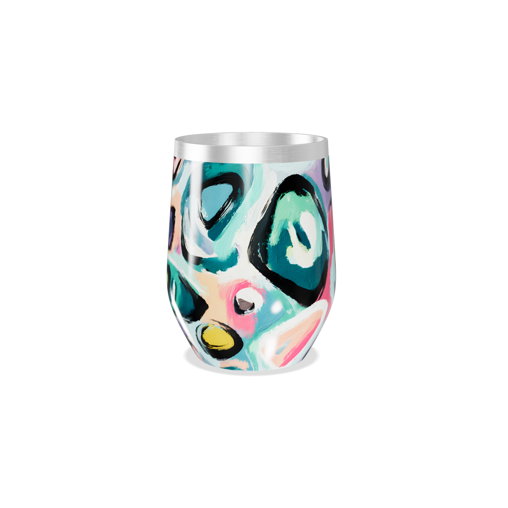 Copo Térmico Slim - Estampa Abstrata Colorida