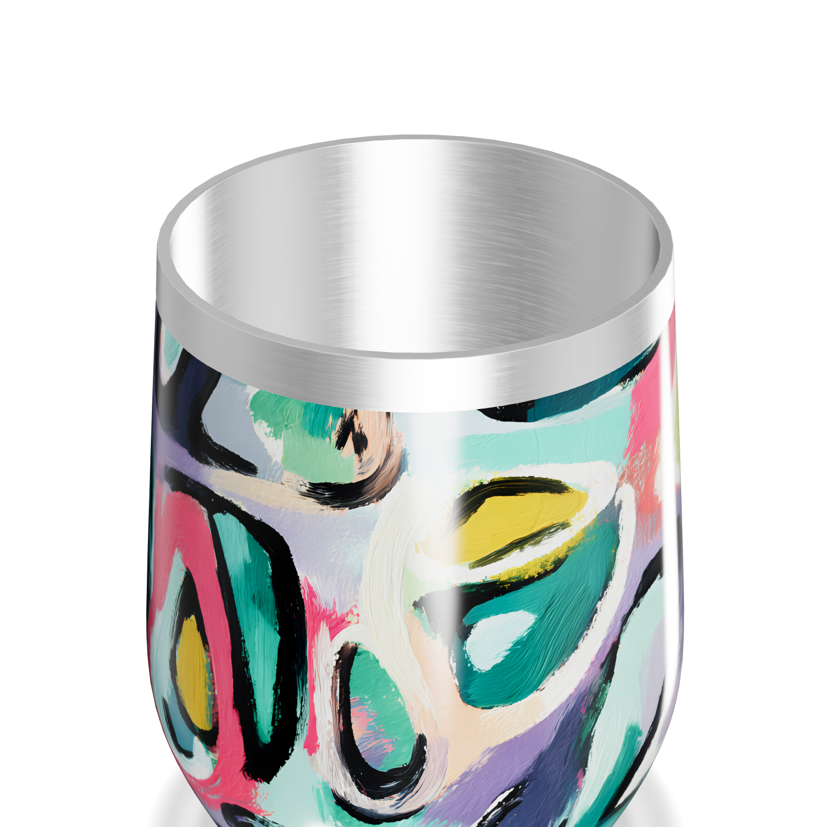 Copo Térmico Slim - Estampa Abstrata Colorida