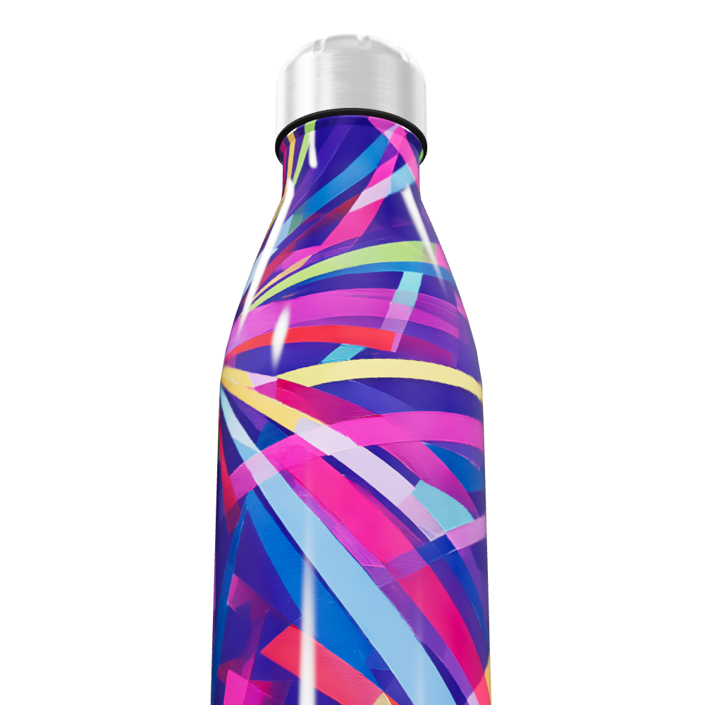 Garrafa Inox - Estampa Colorida Abstrata
