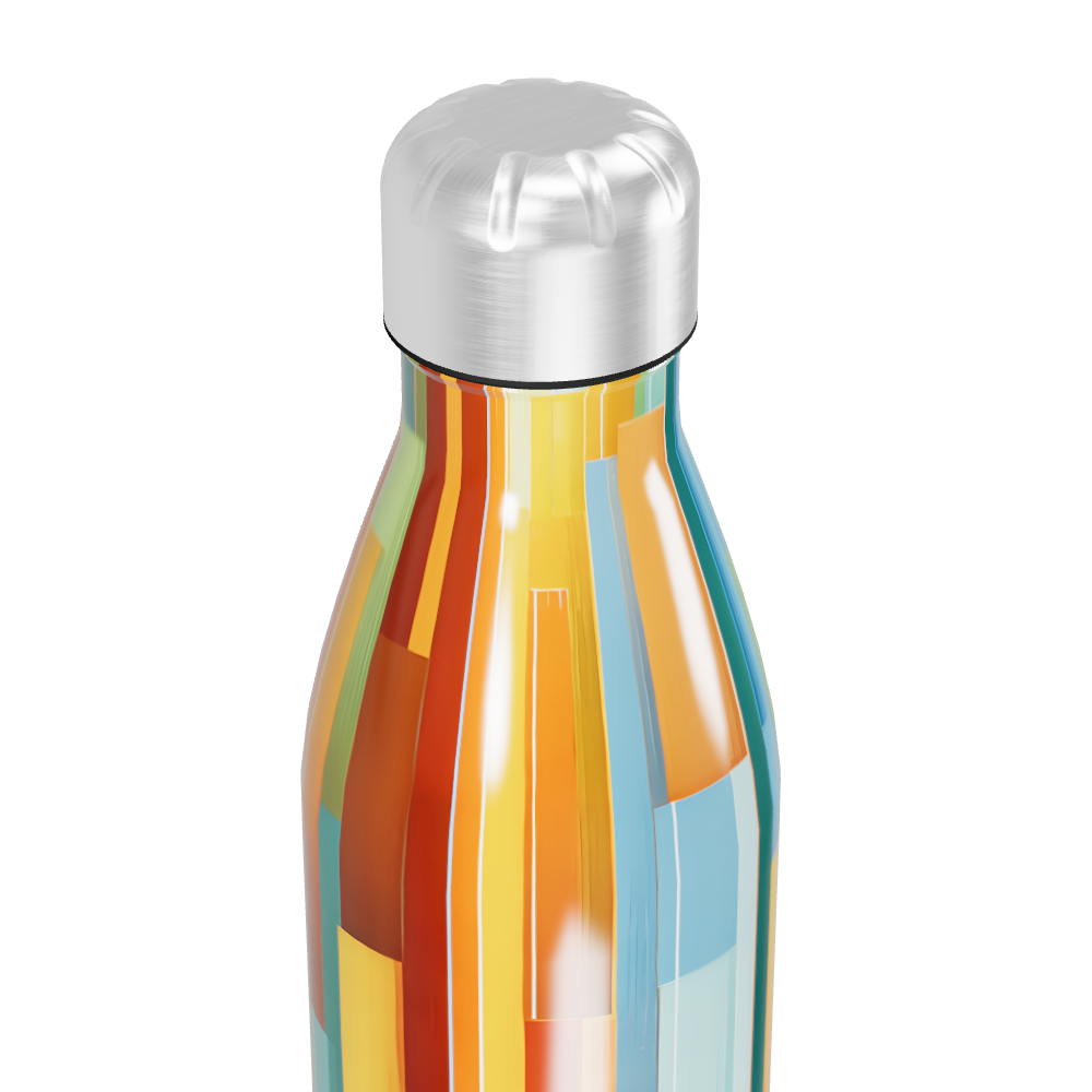 Garrafa Inox - Estampa Colorida Geométrica