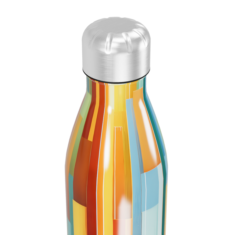 Garrafa Inox - Estampa Colorida Geométrica