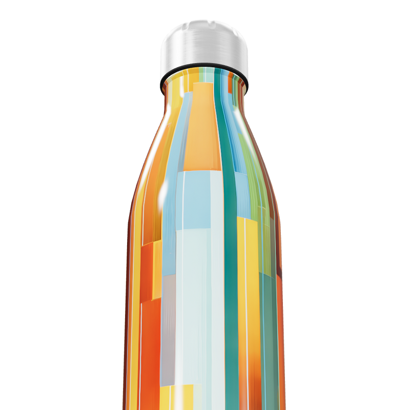 Garrafa Inox - Estampa Colorida Geométrica