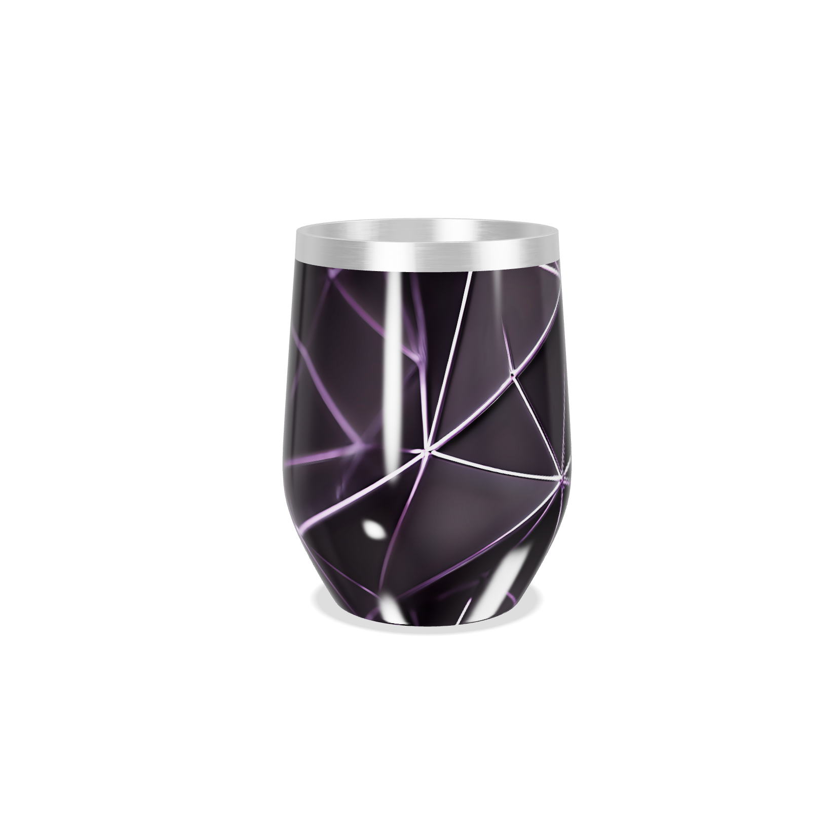 Copo Térmico Slim - Preto com Linhas Metálicas