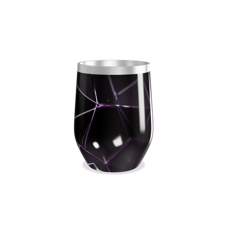 Copo Térmico Slim - Preto com Linhas Metálicas