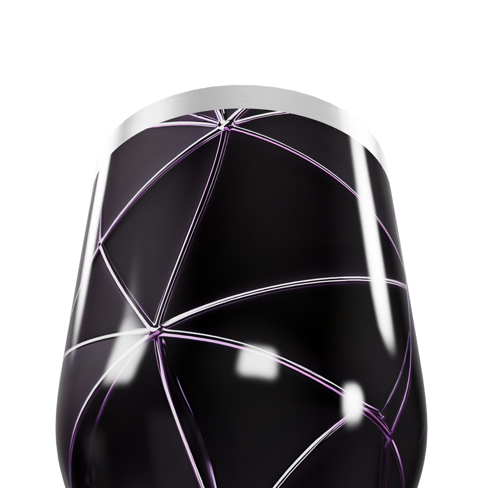 Copo Térmico Slim - Preto com Linhas Metálicas