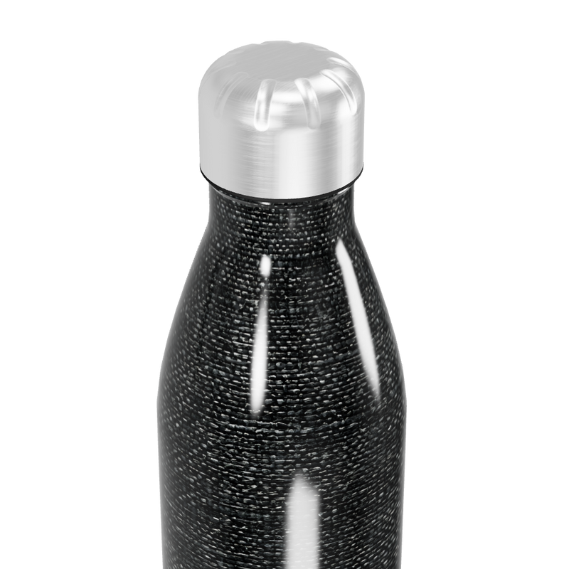 Garrafa Inox - Preta com textura elegante