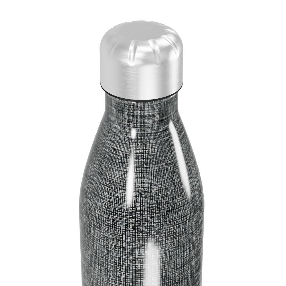 Garrafa Inox - Estampa Texturizada Cinza