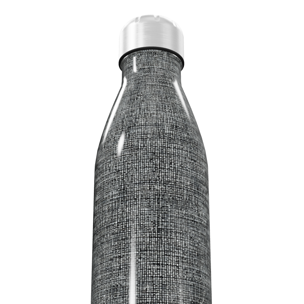 Garrafa Inox - Estampa Texturizada Cinza