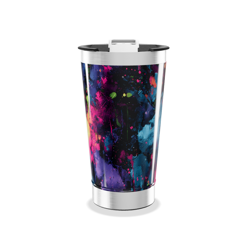 Copo Térmico - Colorido Abstrato Inox