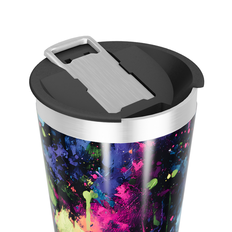 Copo Térmico - Colorido Abstrato Inox