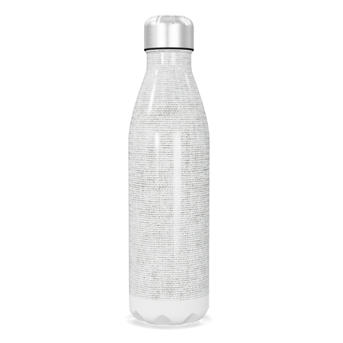 Garrafa Inox - Branca com Tampa Prateada