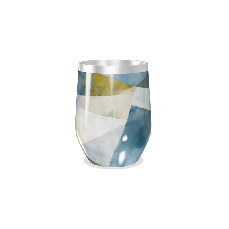 Copo Térmico Slim - Listras Azul e Amarelo