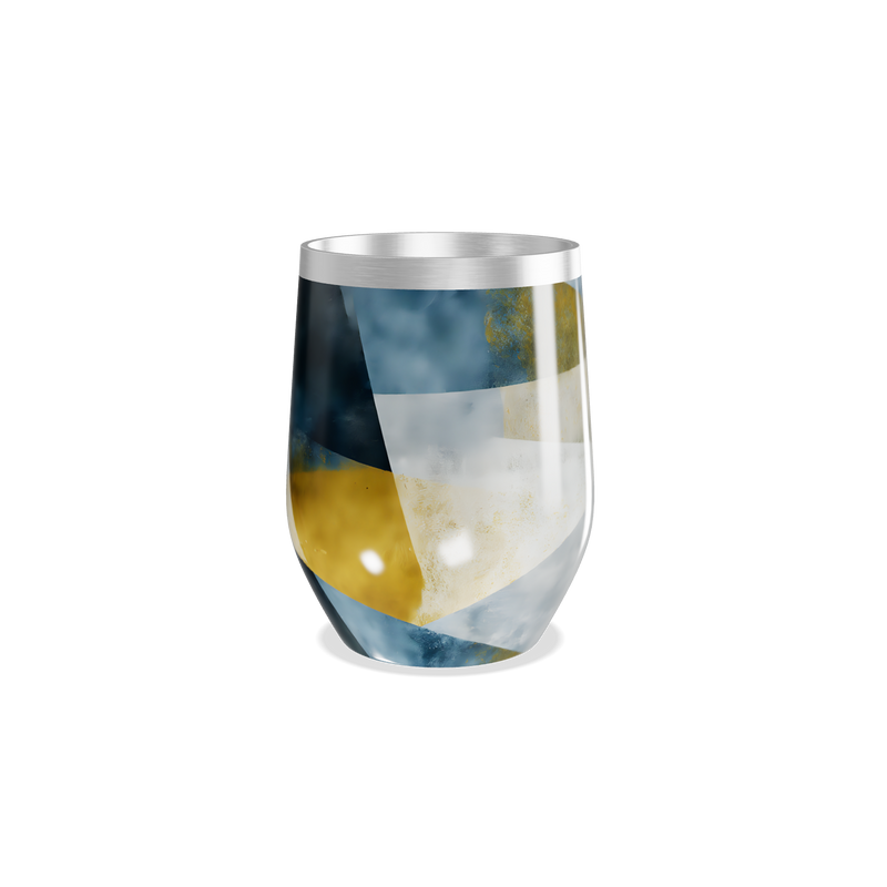 Copo Térmico Slim - Listras Azul e Amarelo