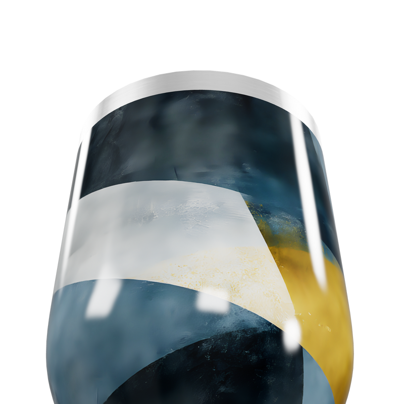 Copo Térmico Slim - Listras Azul e Amarelo