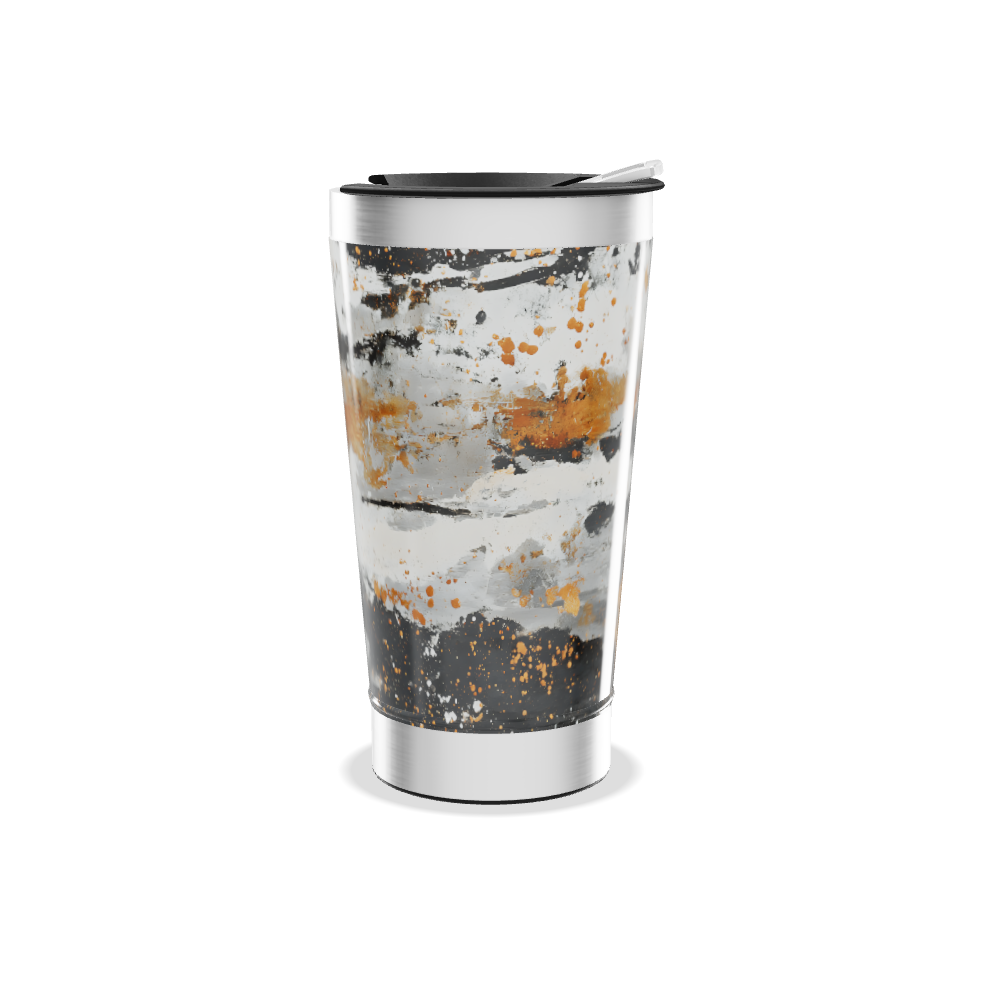 Copo Térmico - Estampa Abstrata Metalizada