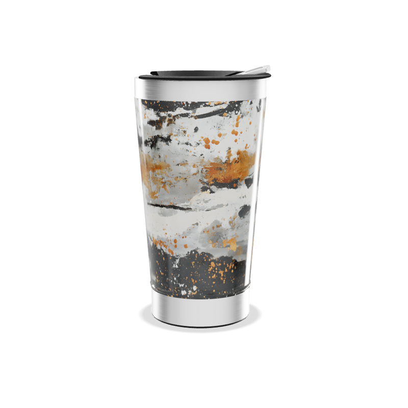Copo Térmico - Estampa Abstrata Metalizada