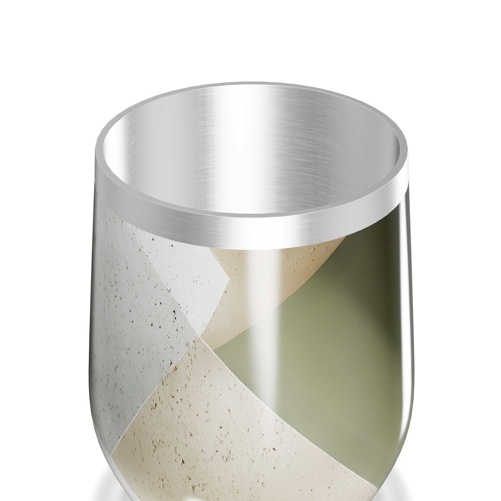 Copo Térmico Slim - Verde Abstrato Metalizado