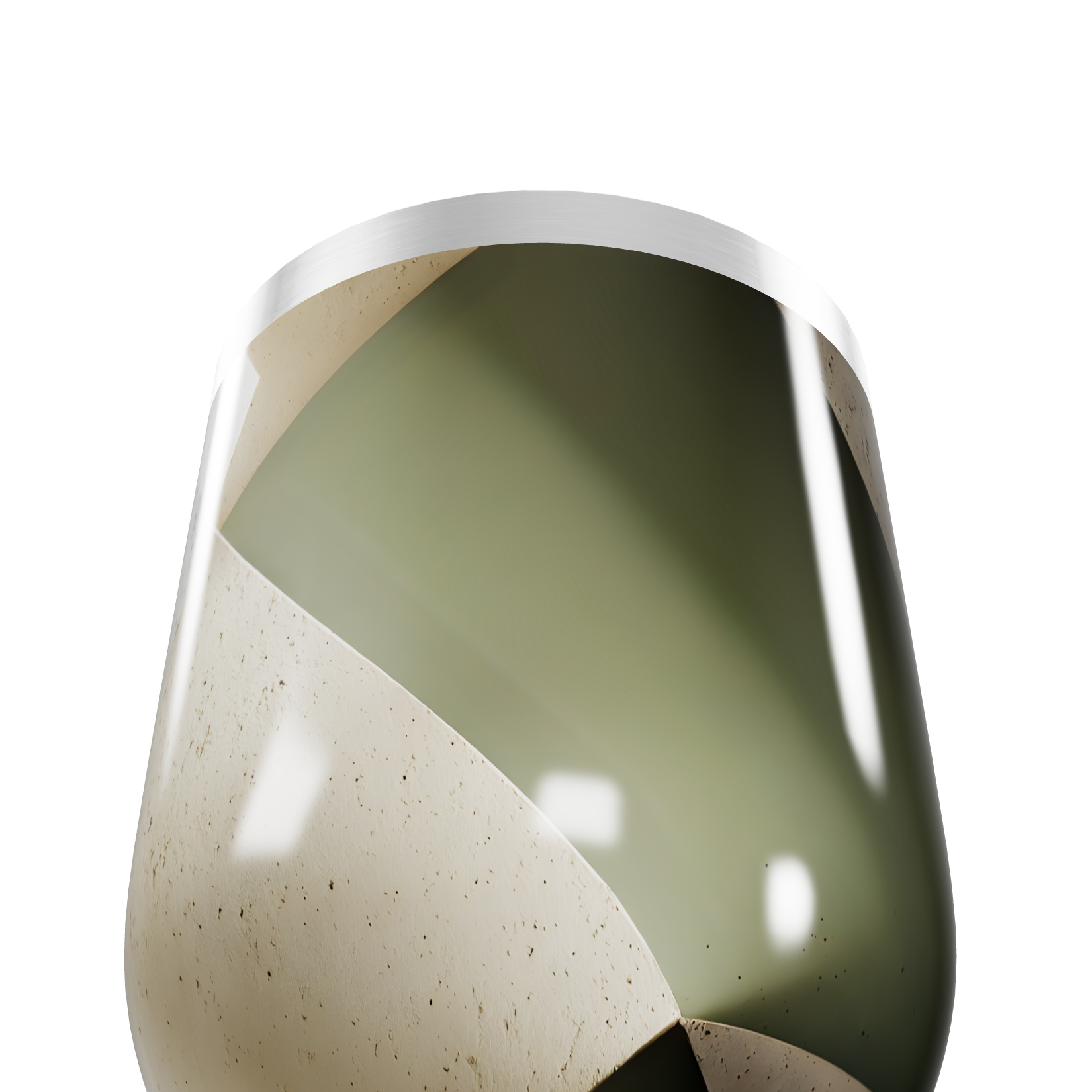 Copo Térmico Slim - Verde Abstrato Metalizado