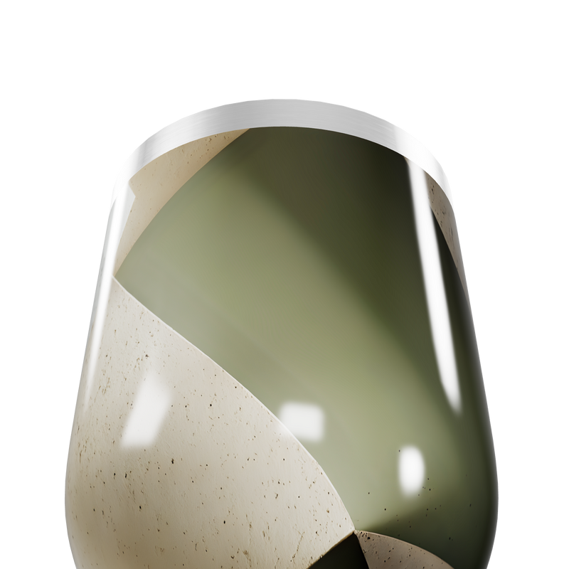 Copo Térmico Slim - Verde Abstrato Metalizado