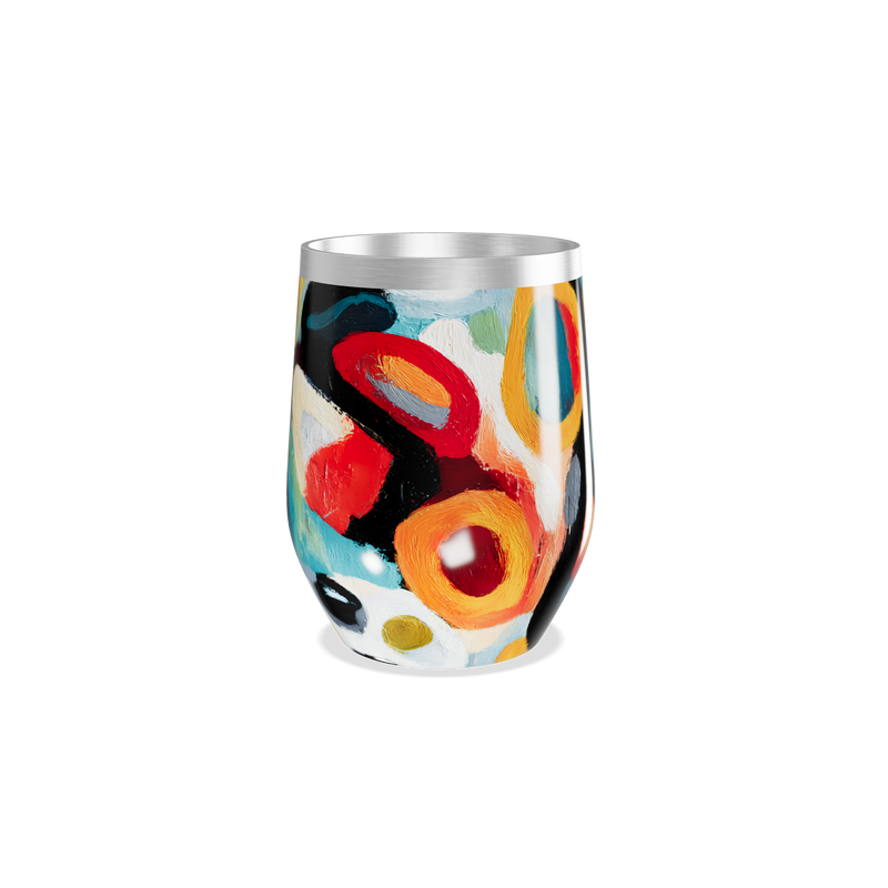 Copo Térmico Slim - Estampa Colorida Abstrata