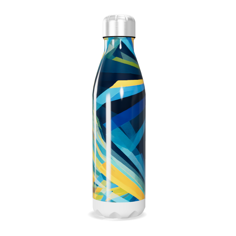 Garrafa Inox - Estampa Geométrica Colorida