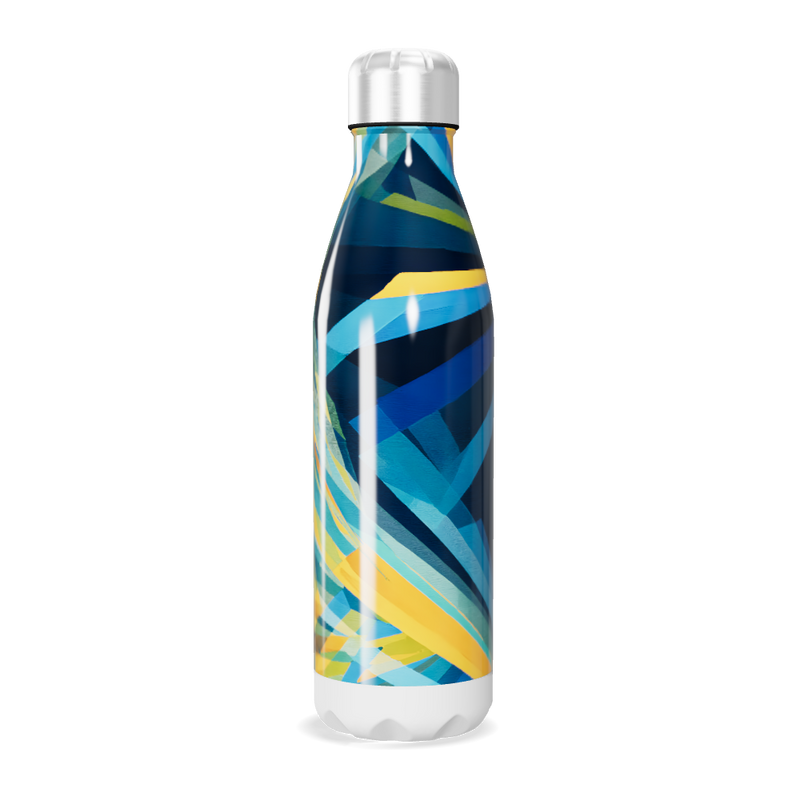 Garrafa Inox - Estampa Geométrica Colorida